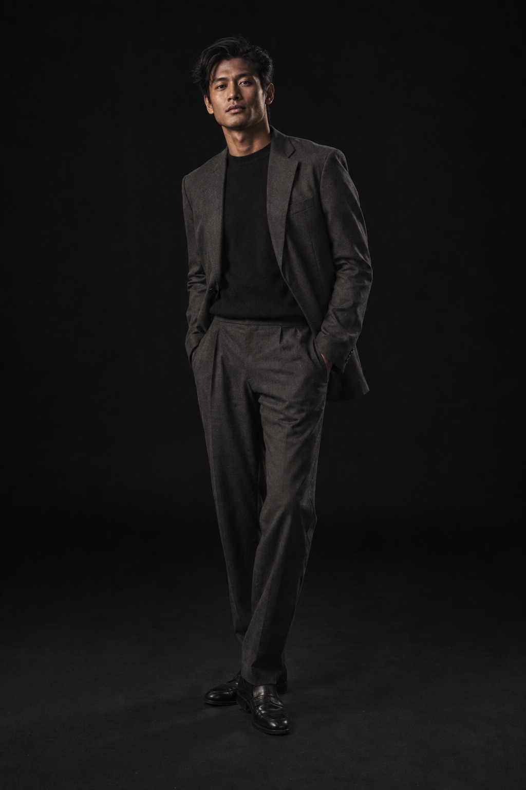 Luc in charcoal tailoring